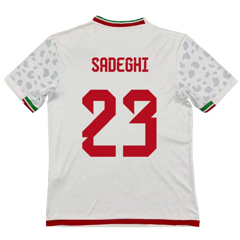 Danxen Women Iran Mohammadhossein Sadeghi #23 White Red Home Jersey 26-28 T-Shirt