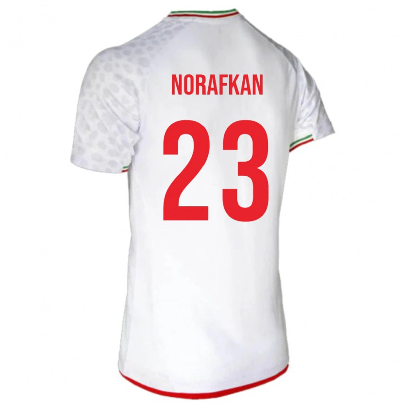 Danxen Women Iran Omid Norafkan #23 White Red Home Jersey 26-28 T-Shirt