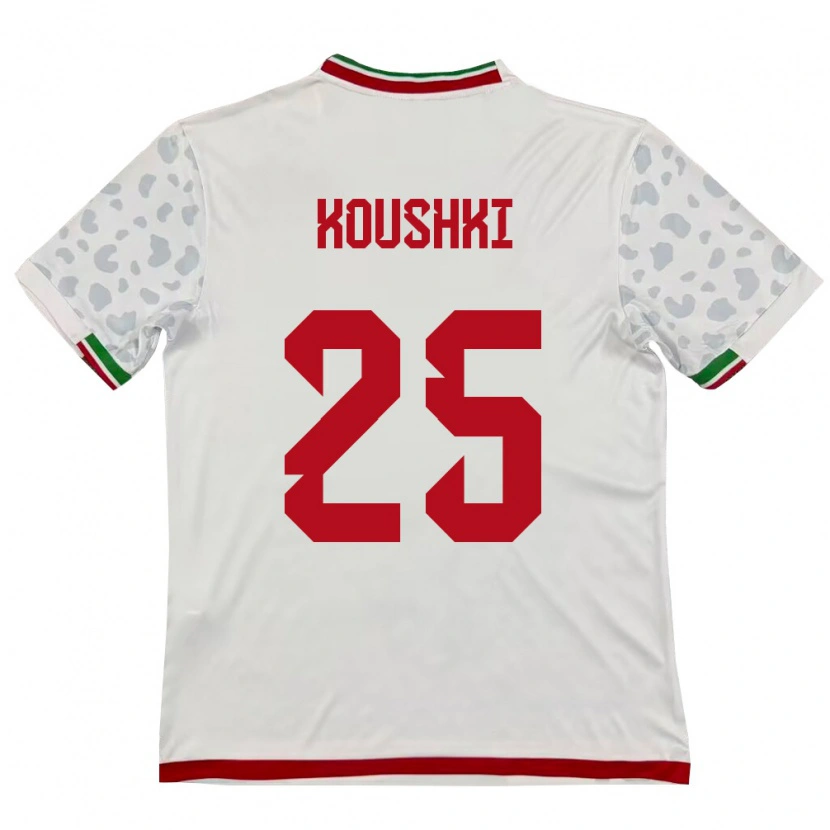 Danxen Women Iran Alireza Koushki #25 White Red Home Jersey 26-28 T-Shirt