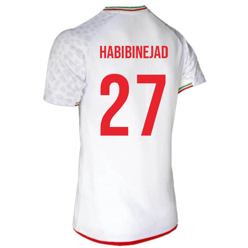 Danxen Women Iran Hadi Habibinejad #27 White Red Home Jersey 26-28 T-Shirt