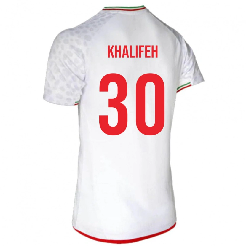 Danxen Women Iran Mohammad Khalifeh #30 White Red Home Jersey 26-28 T-Shirt