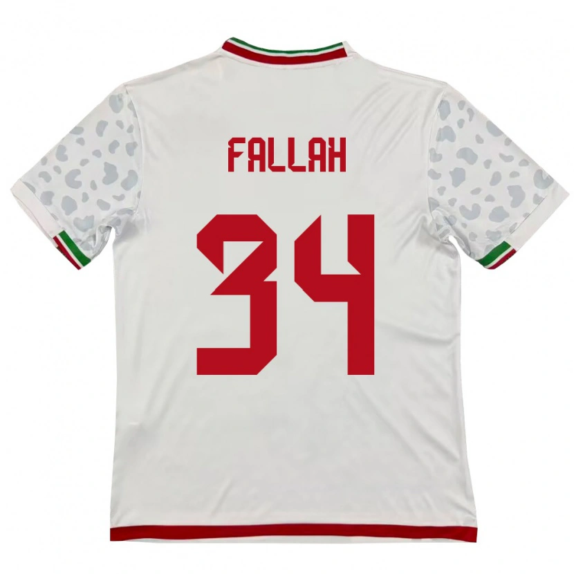 Danxen Women Iran Saman Fallah #34 White Red Home Jersey 26-28 T-Shirt
