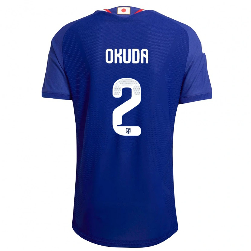 Danxen Women Japan Hayato Okuda #2 Blue White Red Home Jersey 26-28 T-Shirt