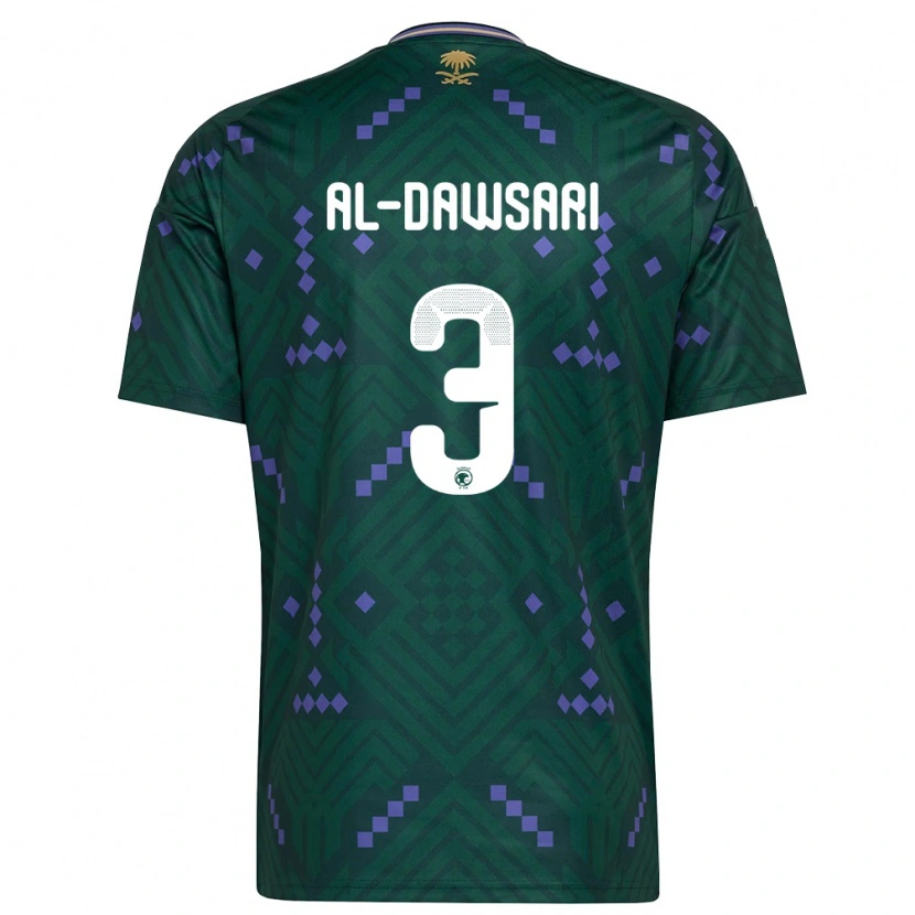 Danxen Women Saudi Arabia Mohammed Al-Dawsari #3 Green Purple White Home Jersey 26-28 T-Shirt