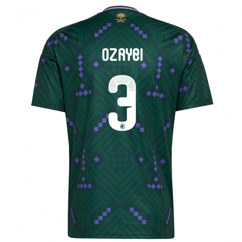 Danxen Women Saudi Arabia Raed Ozaybi #3 Green Purple White Home Jersey 26-28 T-Shirt