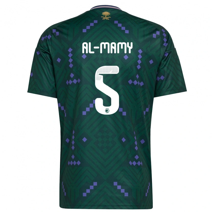 Danxen Women Saudi Arabia Abdulrahman Al-Mami #5 Green Purple White Home Jersey 26-28 T-Shirt