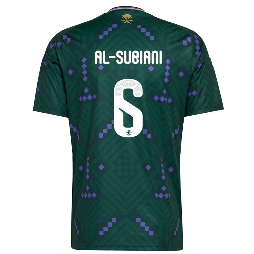 Danxen Women Saudi Arabia Faisal Al-Subiani #6 Green Purple White Home Jersey 26-28 T-Shirt
