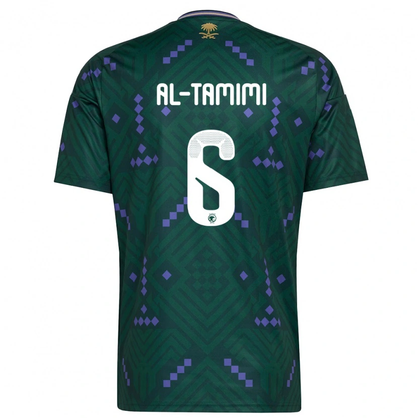 Danxen Women Saudi Arabia Maryam Al Tamimi #6 Green Purple White Home Jersey 26-28 T-Shirt