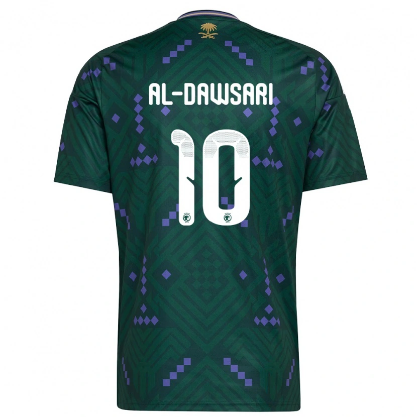 Danxen Women Saudi Arabia Salem Al-Dawsari #10 Green Purple White Home Jersey 26-28 T-Shirt