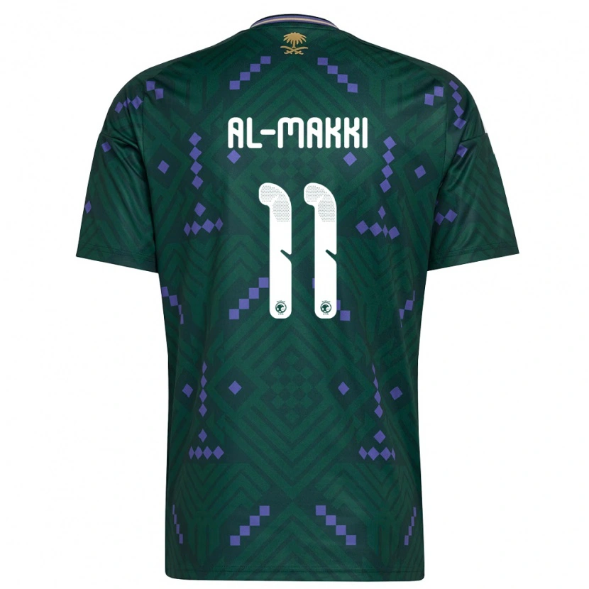 Danxen Women Saudi Arabia Ali Al-Makki #11 Green Purple White Home Jersey 26-28 T-Shirt