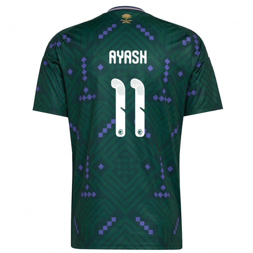 Danxen Women Saudi Arabia Ziyad Ayash #11 Green Purple White Home Jersey 26-28 T-Shirt