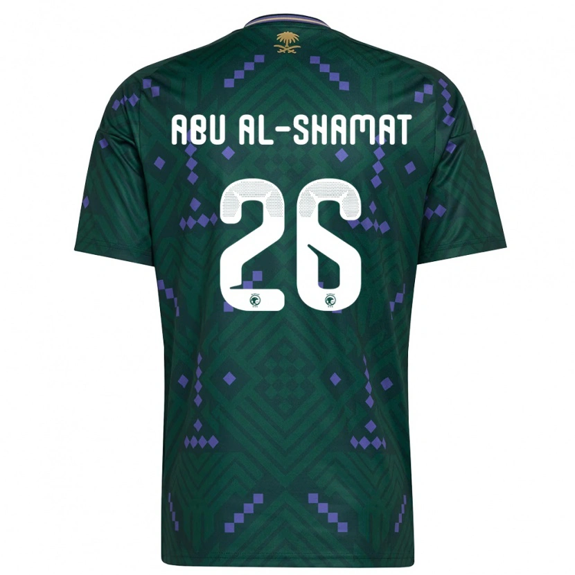 Danxen Women Saudi Arabia Mohammed Abu Al-Shamat #26 Green Purple White Home Jersey 26-28 T-Shirt