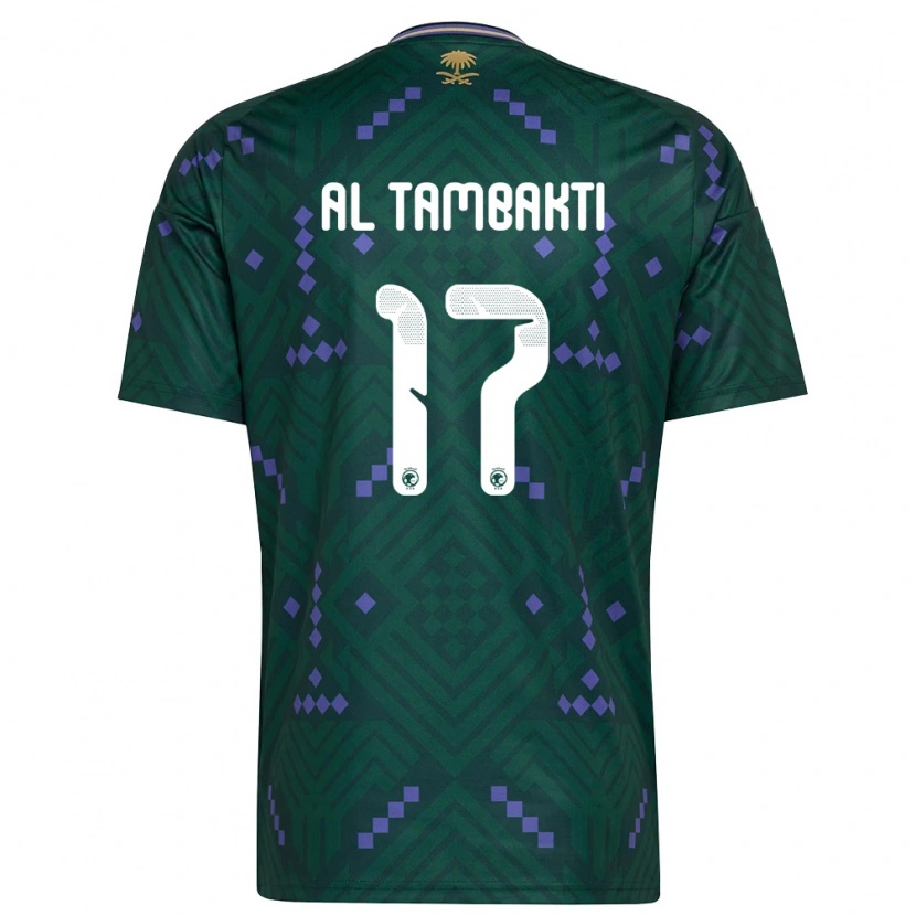 Danxen Women Saudi Arabia Hassan Al Tambakti #17 Green Purple White Home Jersey 26-28 T-Shirt