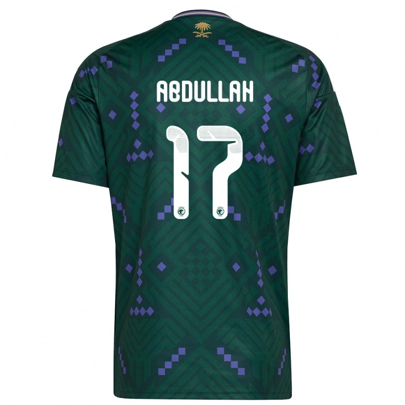 Danxen Women Saudi Arabia Salem Abdullah #17 Green Purple White Home Jersey 26-28 T-Shirt