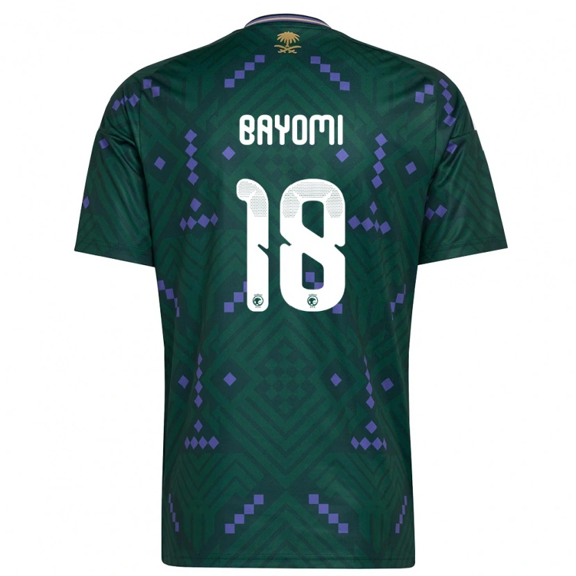 Danxen Women Saudi Arabia Faisal Bayomi #18 Green Purple White Home Jersey 26-28 T-Shirt