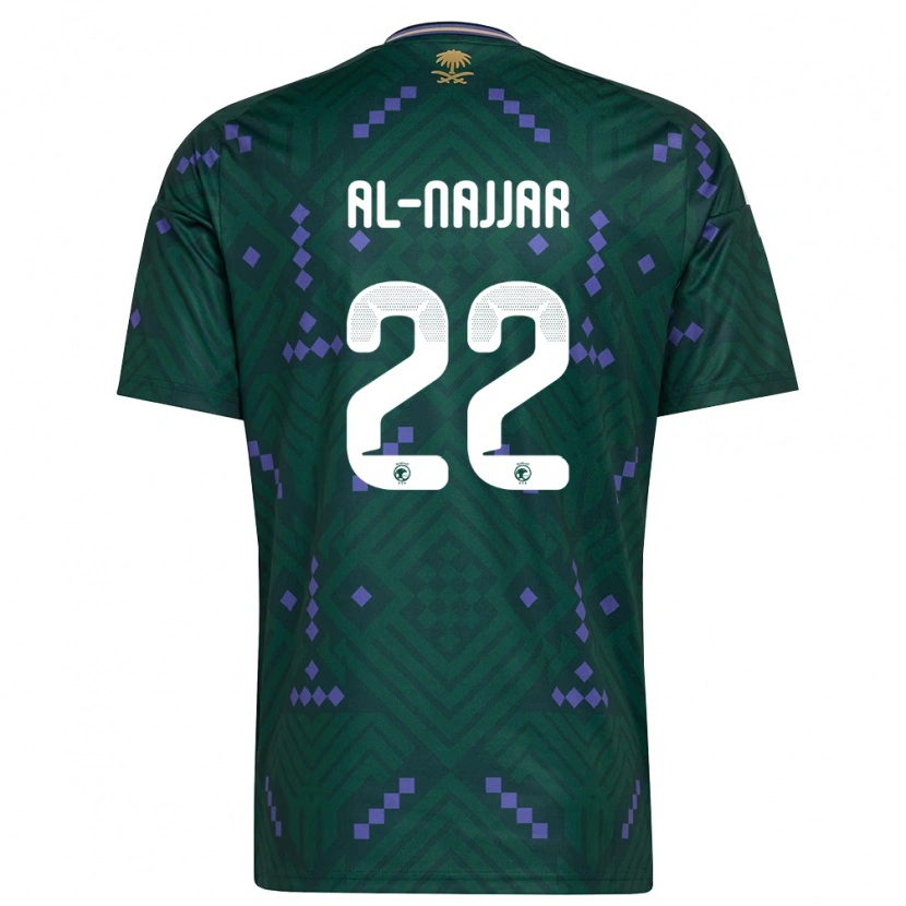 Danxen Women Saudi Arabia Raghed Al-Najjar #22 Green Purple White Home Jersey 26-28 T-Shirt