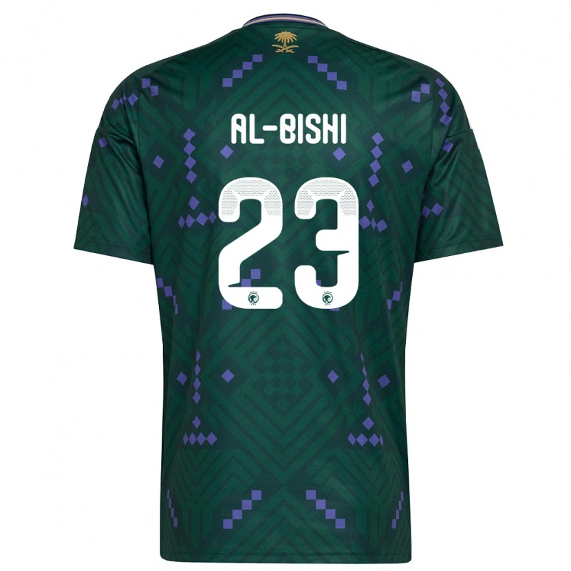 Danxen Women Saudi Arabia Abdullah Al-Bishi #23 Green Purple White Home Jersey 26-28 T-Shirt