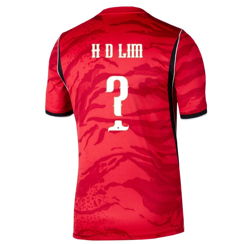 Danxen Women South Korea Dong-Ha Lim #0 Red White Black Home Jersey 26-28 T-Shirt