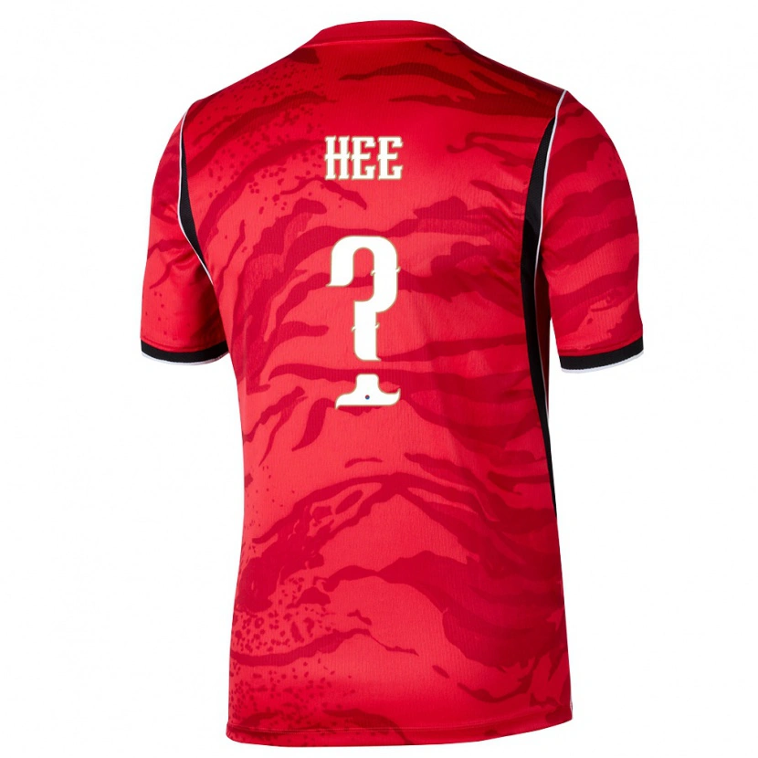 Danxen Women South Korea Chan-Hee Lee #0 Red White Black Home Jersey 26-28 T-Shirt