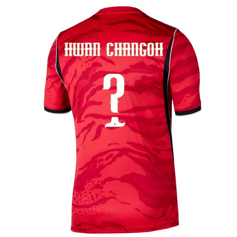 Danxen Women South Korea Chang-Hwan Oh #0 Red White Black Home Jersey 26-28 T-Shirt