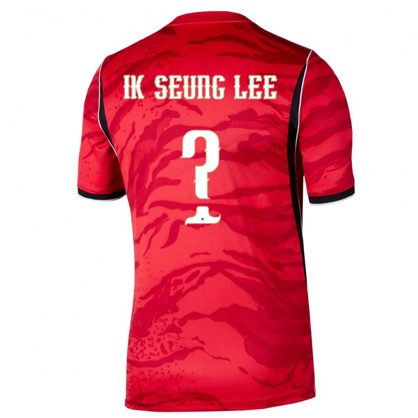 Danxen Women South Korea Seung-Ik Lee #0 Red White Black Home Jersey 26-28 T-Shirt
