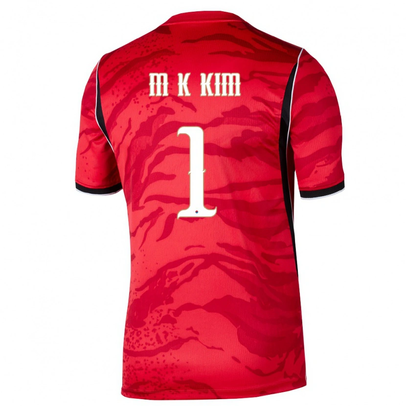 Danxen Women South Korea Kyeong-Min Kim #1 Red White Black Home Jersey 26-28 T-Shirt