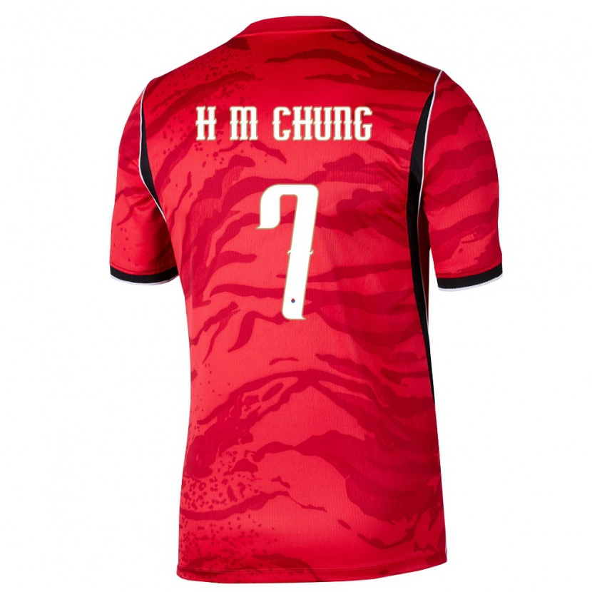 Danxen Women South Korea Ma-Ho Chung #7 Red White Black Home Jersey 26-28 T-Shirt