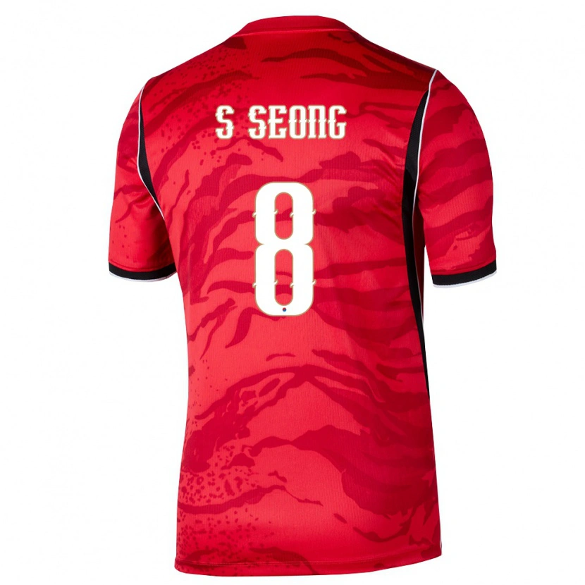 Danxen Women South Korea Shin Seong #8 Red White Black Home Jersey 26-28 T-Shirt