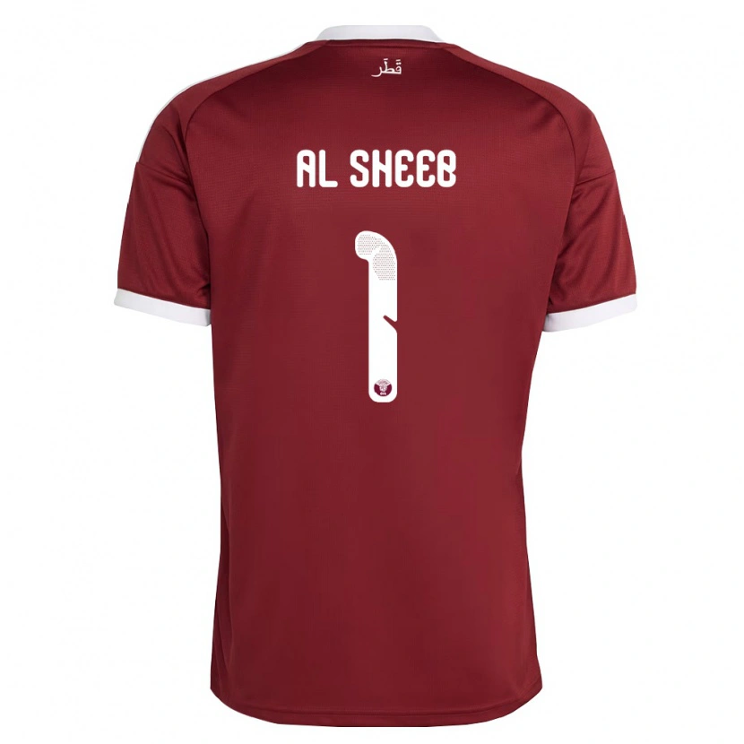 Danxen Women Qatar Saad Al Sheeb #1 Red Burgundy White Home Jersey 26-28 T-Shirt