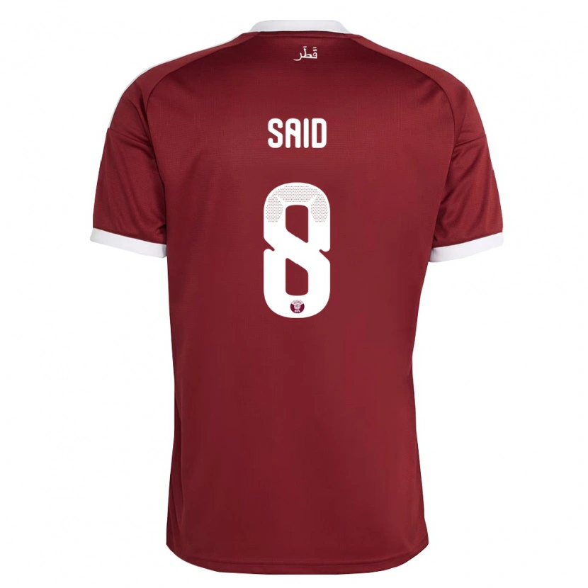 Danxen Women Qatar Fares Said #8 Red Burgundy White Home Jersey 26-28 T-Shirt