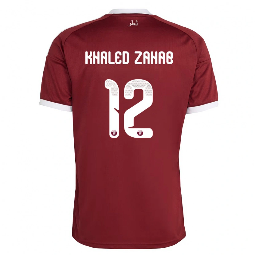 Danxen Women Qatar Abdelrahman Zahab #12 Red Burgundy White Home Jersey 26-28 T-Shirt