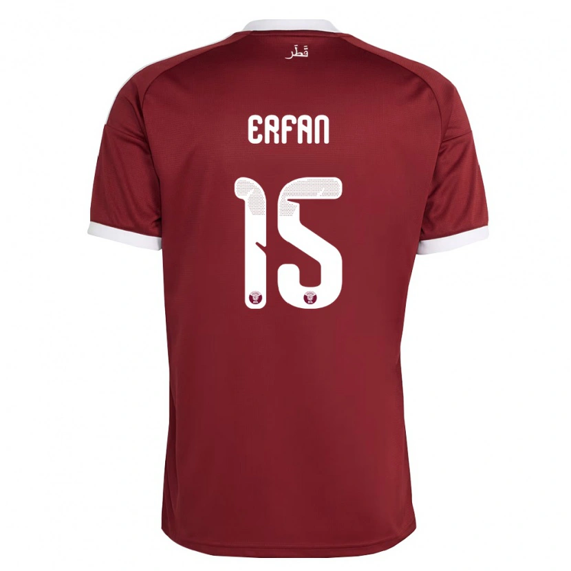 Danxen Women Qatar Nabil Irfan #15 Red Burgundy White Home Jersey 26-28 T-Shirt