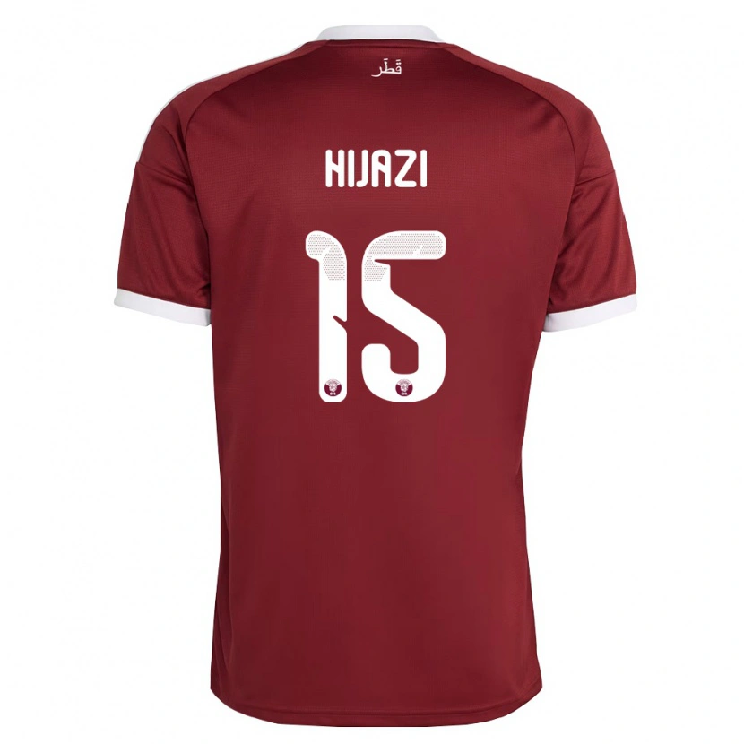 Danxen Women Qatar Asalet Hijazi #15 Red Burgundy White Home Jersey 26-28 T-Shirt