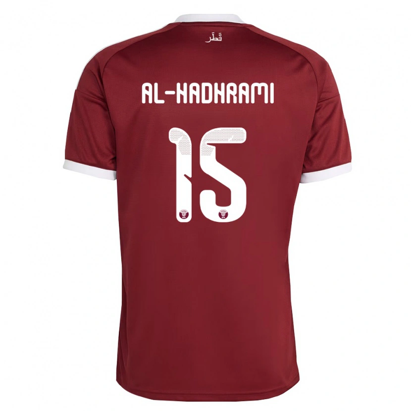 Danxen Women Qatar Naif Al-Hadhrami #15 Red Burgundy White Home Jersey 26-28 T-Shirt
