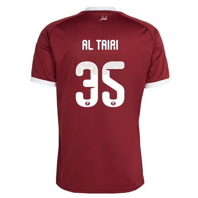 Danxen Women Qatar Osamah Al Tairi #35 Red Burgundy White Home Jersey 26-28 T-Shirt