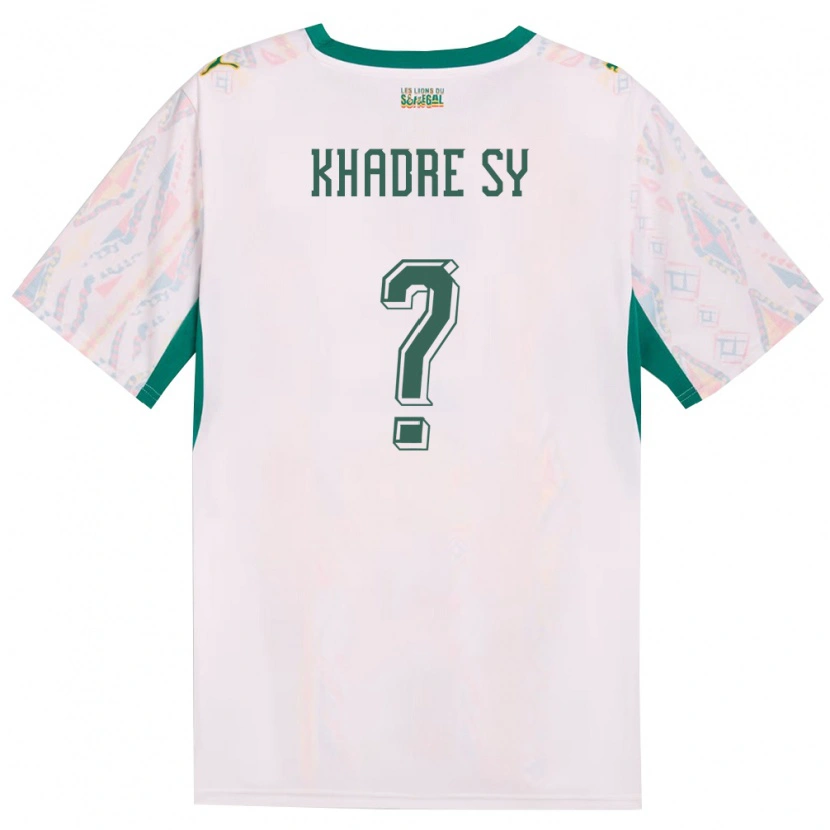 Danxen Women Senegal Abdou Khadre Sy #0 White Green Yellow Home Jersey 26-28 T-Shirt