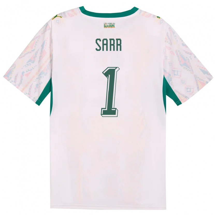 Danxen Women Senegal Cheikh Sarr #1 White Green Yellow Home Jersey 26-28 T-Shirt