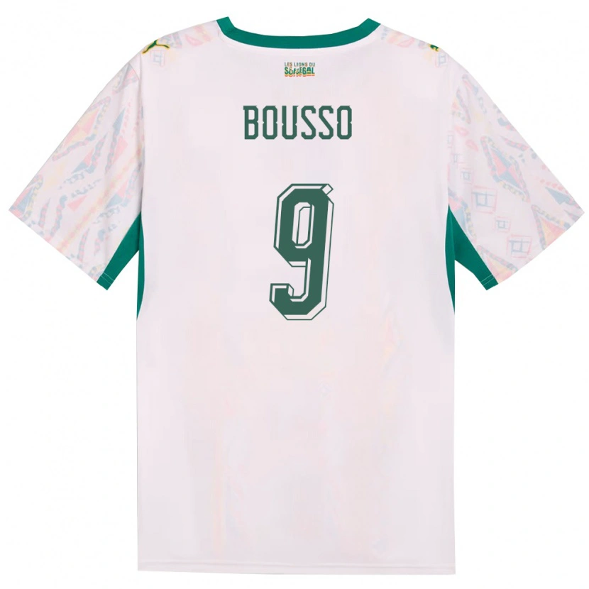 Danxen Women Senegal Babacar Bousso #9 White Green Yellow Home Jersey 26-28 T-Shirt