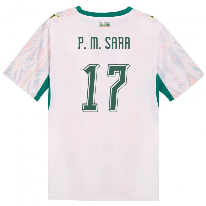 Danxen Women Senegal Pape Matar Sarr #17 White Green Yellow Home Jersey 26-28 T-Shirt