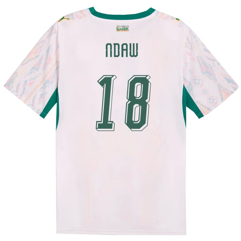 Danxen Women Senegal Faly Ndaw #18 White Green Yellow Home Jersey 26-28 T-Shirt
