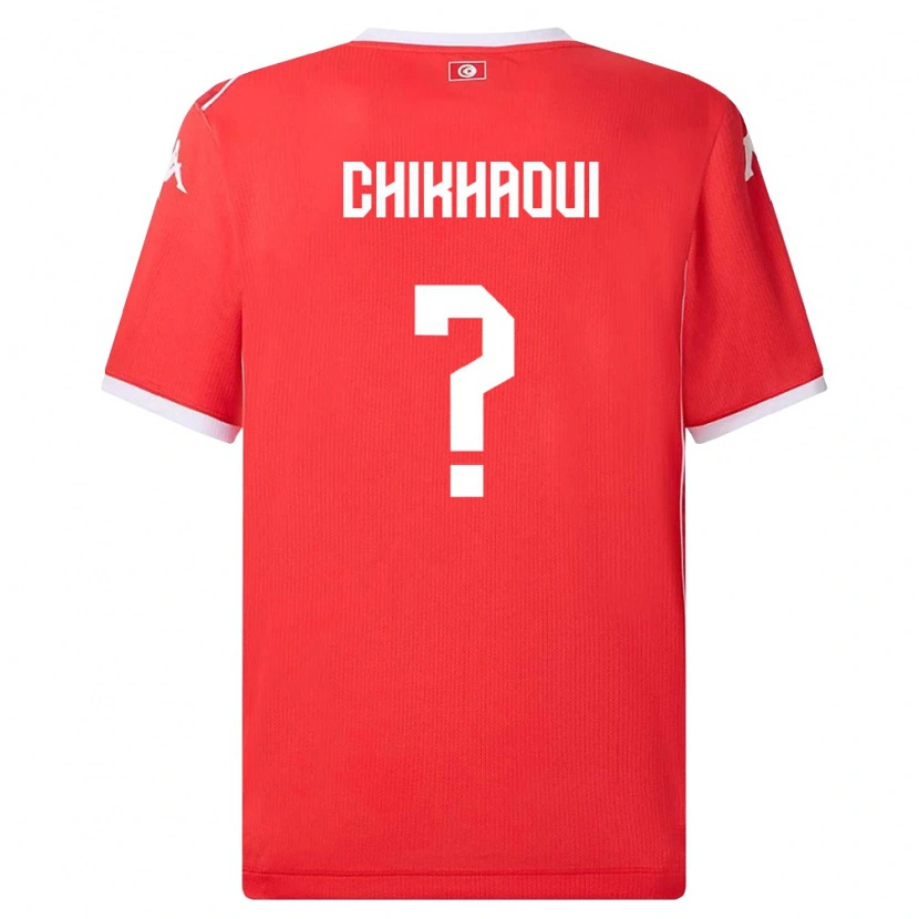 Danxen Women Tunisia Raed Chikhaoui #0 Red White Home Jersey 26-28 T-Shirt
