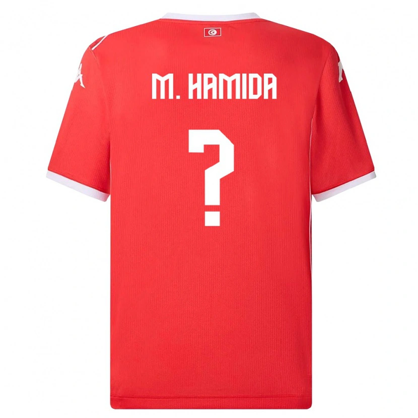 Danxen Women Tunisia Mohamed Amine Ben Hamida #0 Red White Home Jersey 26-28 T-Shirt