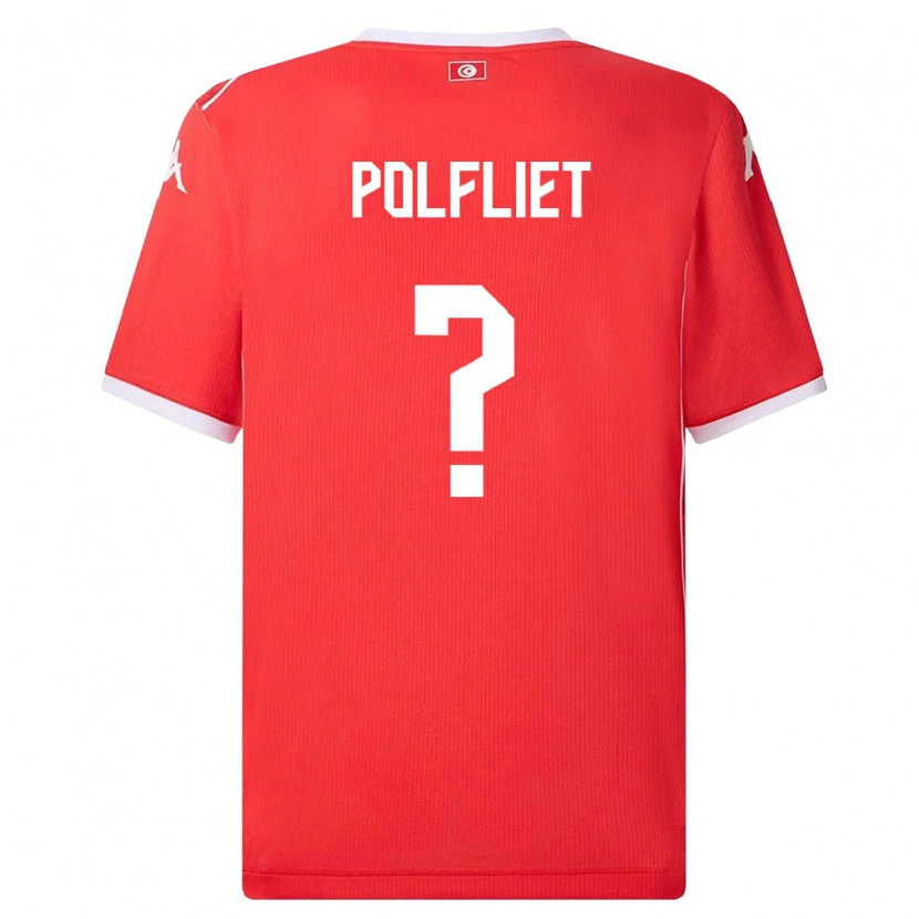 Danxen Women Tunisia Rami Polfliet #0 Red White Home Jersey 26-28 T-Shirt