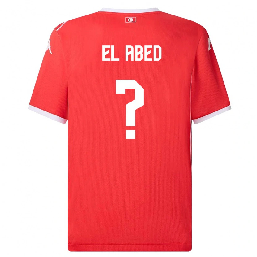 Danxen Women Tunisia Iyed El Abed #0 Red White Home Jersey 26-28 T-Shirt