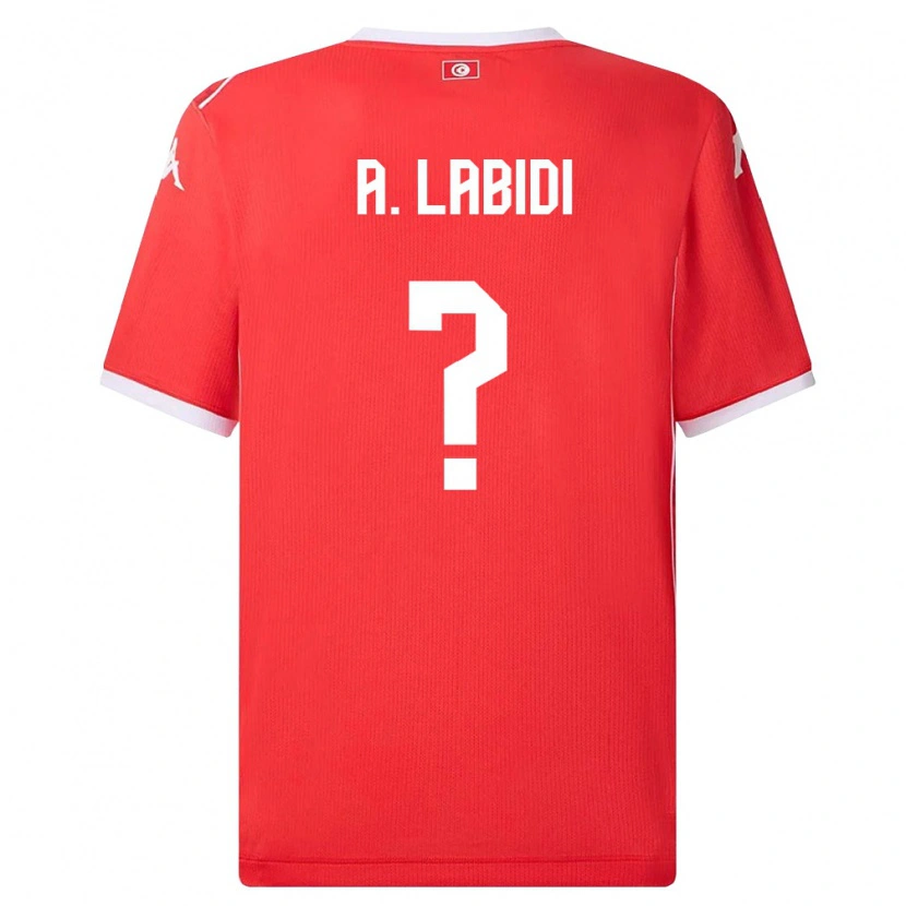 Danxen Women Tunisia Ahmed Labidi #0 Red White Home Jersey 26-28 T-Shirt