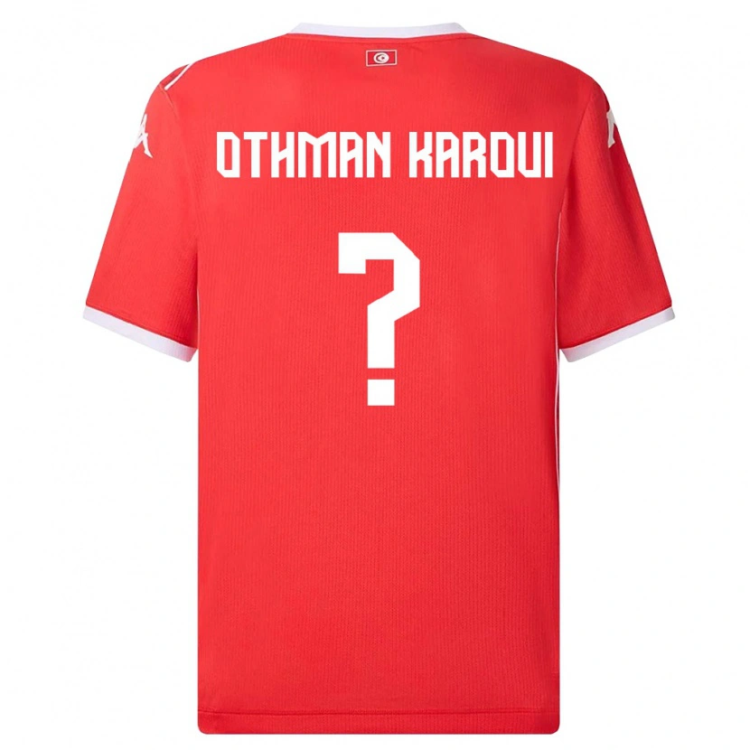 Danxen Women Tunisia Mohamed Othman Karoui #0 Red White Home Jersey 26-28 T-Shirt
