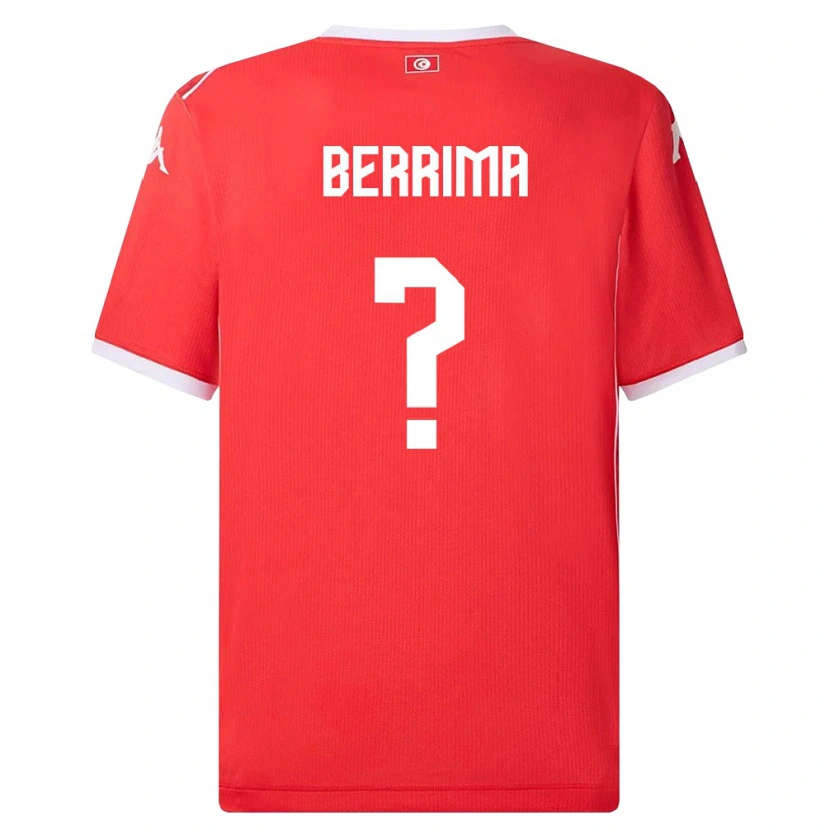 Danxen Women Tunisia Zied Berrima #0 Red White Home Jersey 26-28 T-Shirt