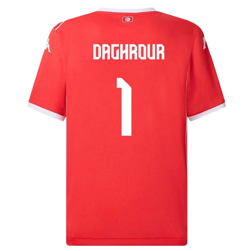 Danxen Women Tunisia Mohamed Daghrour #1 Red White Home Jersey 26-28 T-Shirt