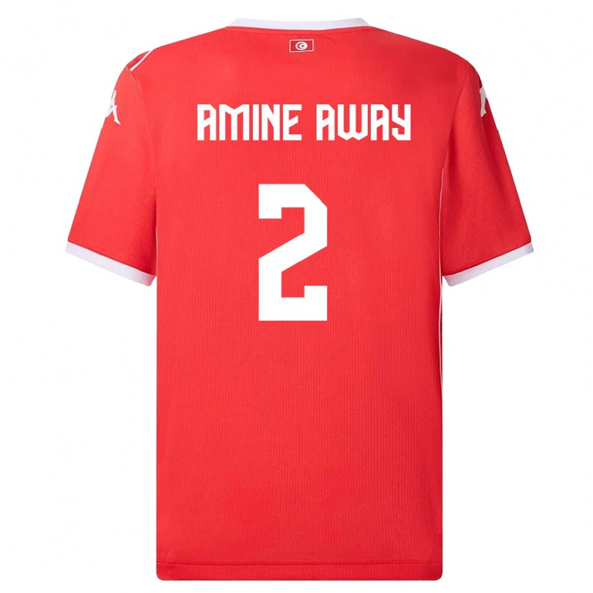 Danxen Women Tunisia Mohamed Amine Away #2 Red White Home Jersey 26-28 T-Shirt