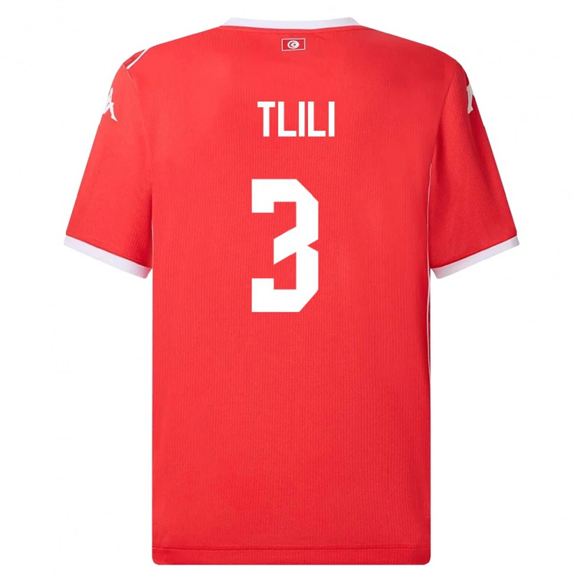 Danxen Women Tunisia Mehdi Tlili #3 Red White Home Jersey 26-28 T-Shirt
